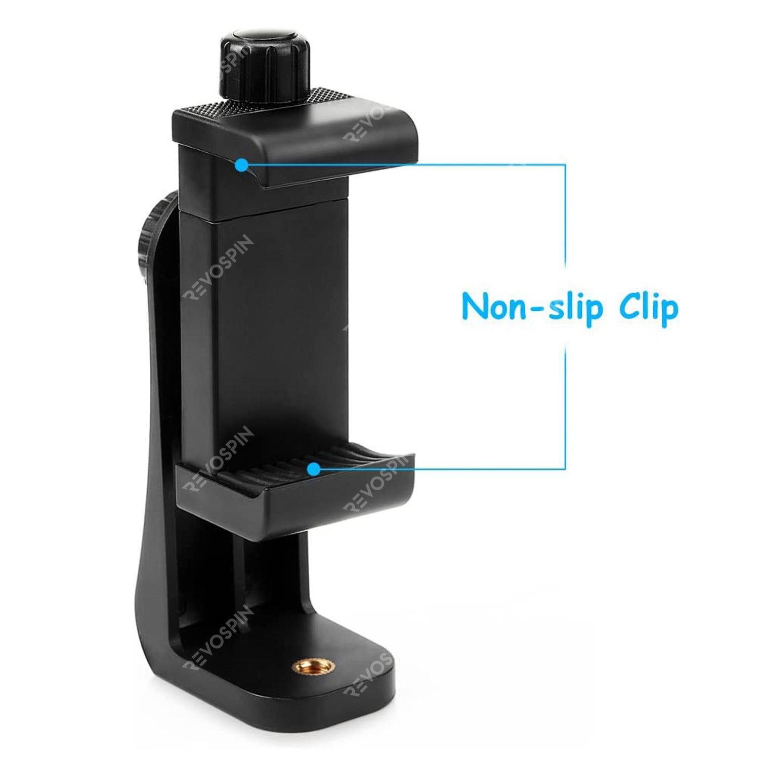 Universal Smartphone Tripod Adapter Cell Phone Holder Mount Adapter, Fits iPhone, Samsung, and all Phones, Rotates Vertical and Horizontal, Adjustable Clamp