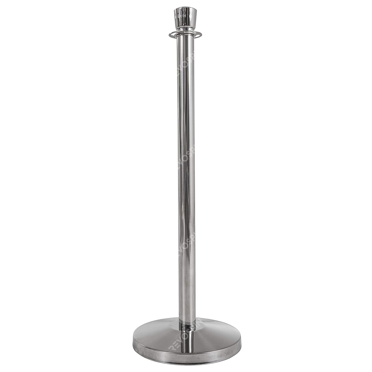 US Weight Premier Chrome Post and Black Velvet Rope Crowd Control Stanchions